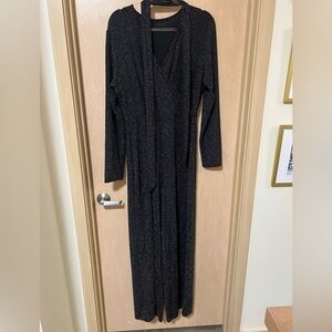 Amazon Black Multi-color sparkle Long Sleeve Jumpsuit